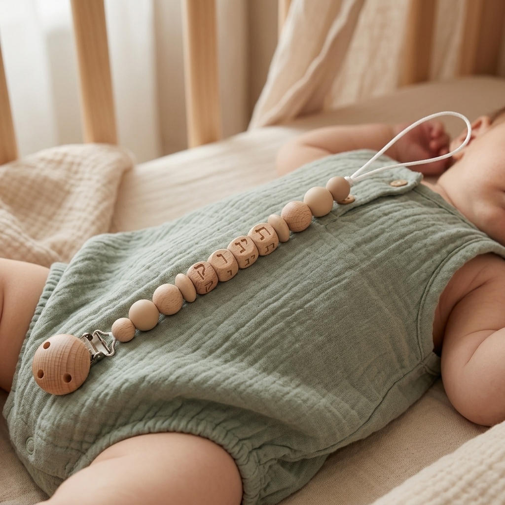Baby Custom Hebrew Name Pacifi - đánh giá và giá Baby Pacifier Clip