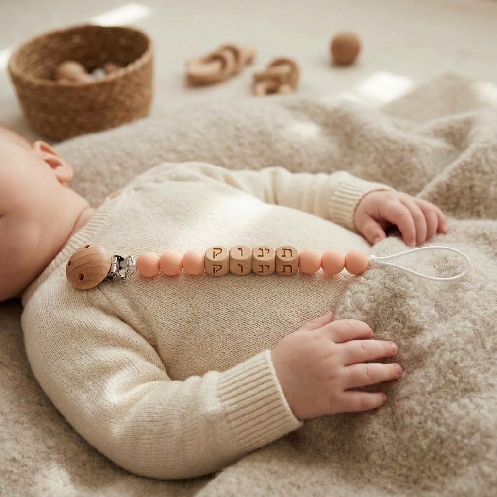 Newborn Silicone Hebrew Person - đánh giá và giá Baby Pacifier Clip