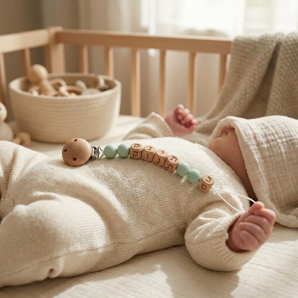 Newborn Silicone Hebrew Person - đánh giá và giá Baby Pacifier Clip